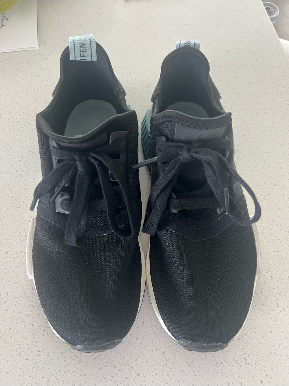 Adidas Black with Blue Sneakers